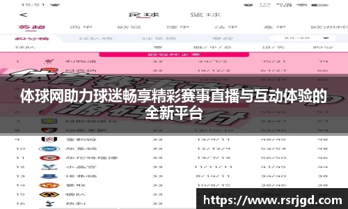 体球网助力球迷畅享精彩赛事直播与互动体验的全新平台